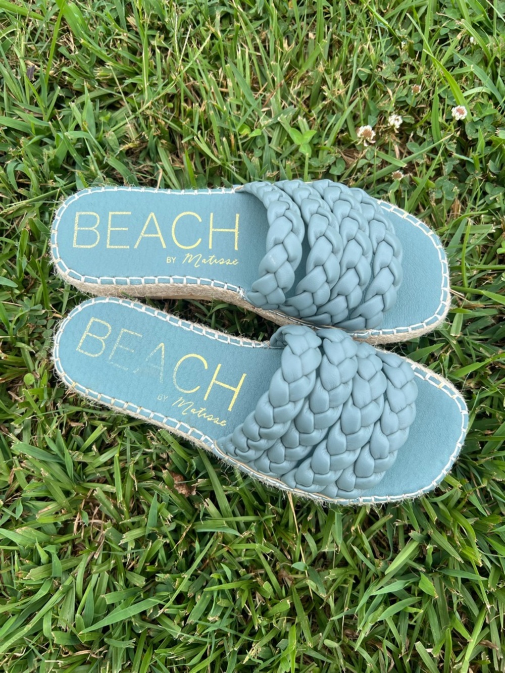 Beach by Matisse Teal Blue Braided Platform Sandals Size 9M - Picture 2 of 9